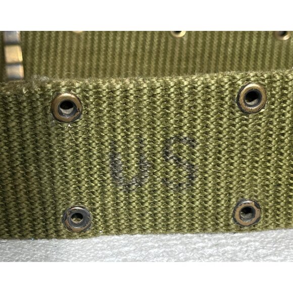 Vtg US Military Belt OD Green Gear Weapon Combat Uniform Militaria Surplus - Picture 6 of 6